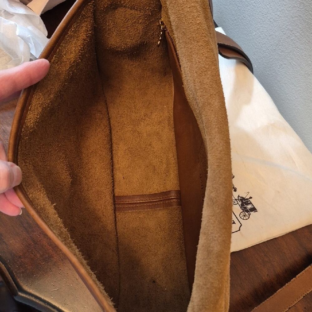 Coach City Bag Tan Leather Shoulder Crossbody Bag and Wallet Set Checkbook 9790 - Picture 11 of 16